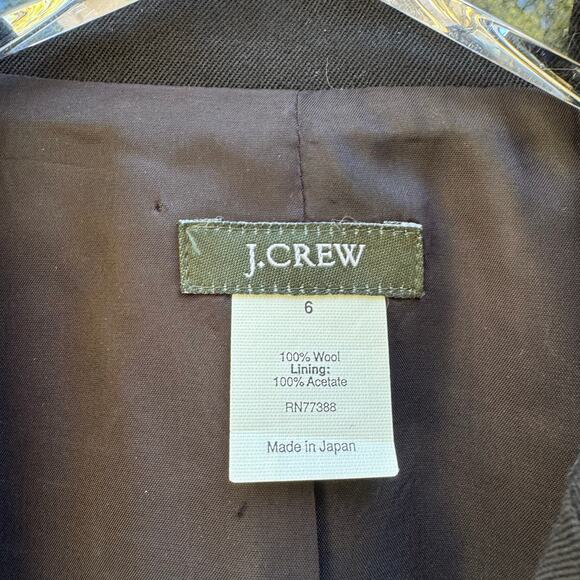 J. Crew Blazer Wool Black Lined Size 6 Japan Classic Capsule Preppy Academia - Picture 8 of 8